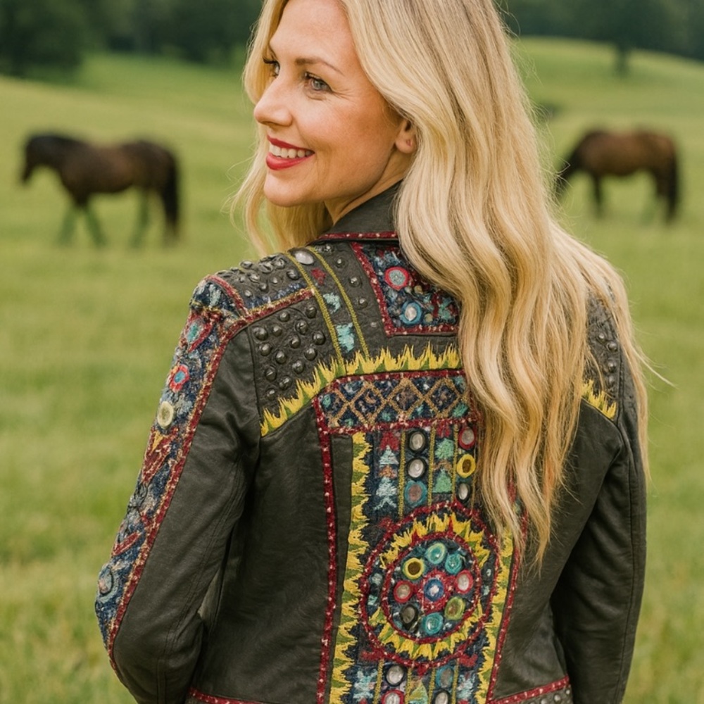 Double D Ranch heavily embellished embroidered Abenaki Jacket. Limited edition. - Picture 11 of 12